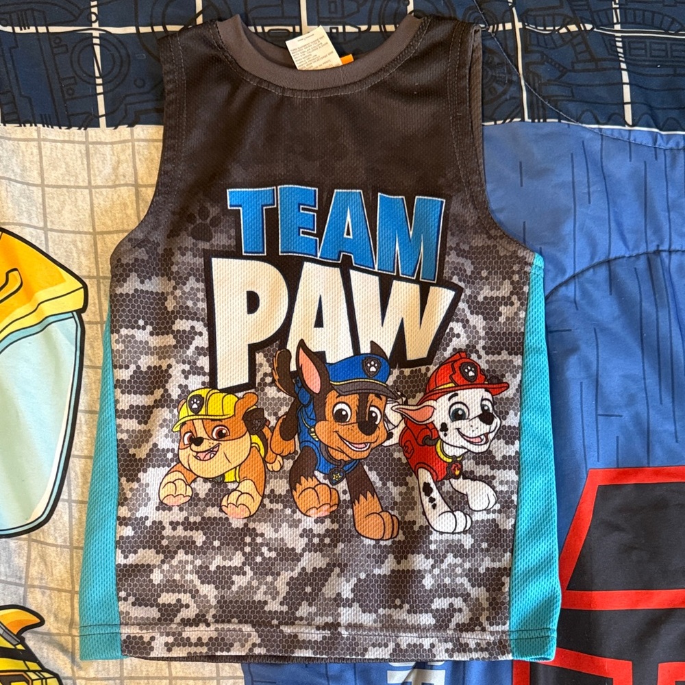 Nickelodeon Team Paw Tank Top - Black, Blue, and Gray
